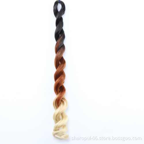 Spiral  braiding hair extension 24inch 100gram no tangle Jumbo crochet braid style afro kinky hair bulk